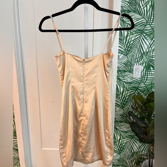 Oh Polly Champagne Underwire Corset Dress with Rhinestone Trim size 0 - Picture 4 of 9